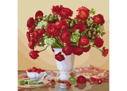 Tablou (50*50/cifre) Buchet Crimson KHO13109