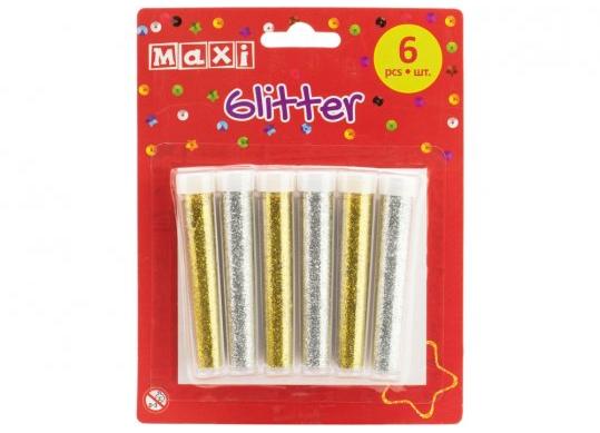Sclipici 6 culori x 4gr.Maxi MX61730