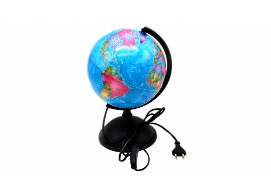 Glob politic 20cm EN (iluminat) PVC Alb/Albastru ML27-2 GL20.PVC