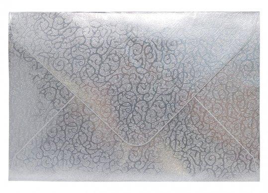 Plic C6 12x18cm 10buc argintiu uzor ML48-3 216764