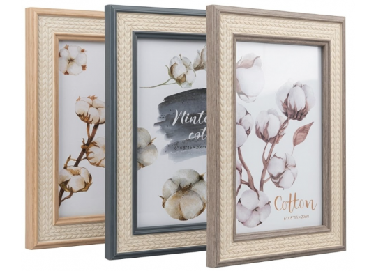 Rama foto 15x20cm (ML39-38) bej,gri,albastru structura spic cu suport 252489