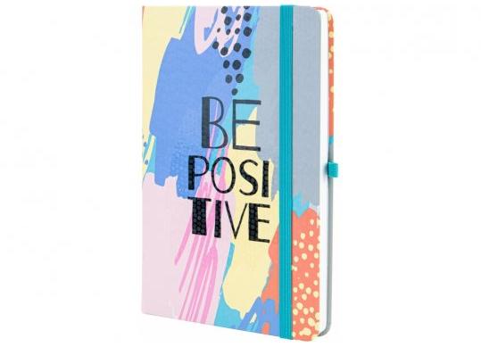 Agenda nedata cu elastic A5 128 foi Be Positive (cop.tare) linii O20812-37