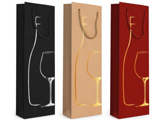 Punga hirtie laminata 12*9*39, Gold,Deluxe SH57655