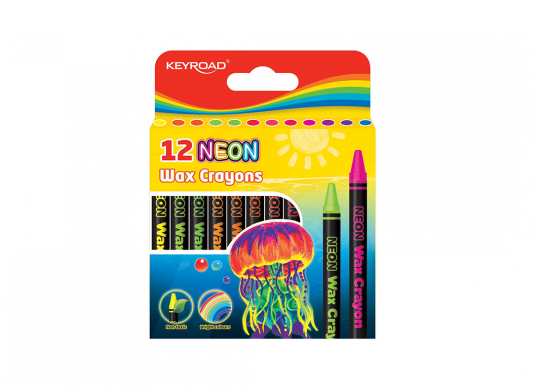 Creioane cerate Keyroad 12cul Neon KR972833