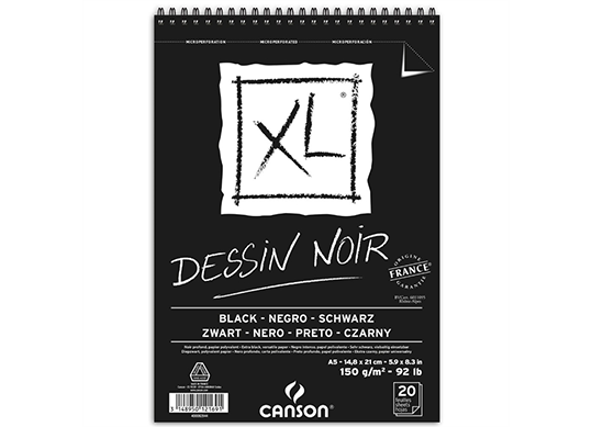 Sketchbook A5 Canxl Noir 20 foi 150 gr cu spira C400082844