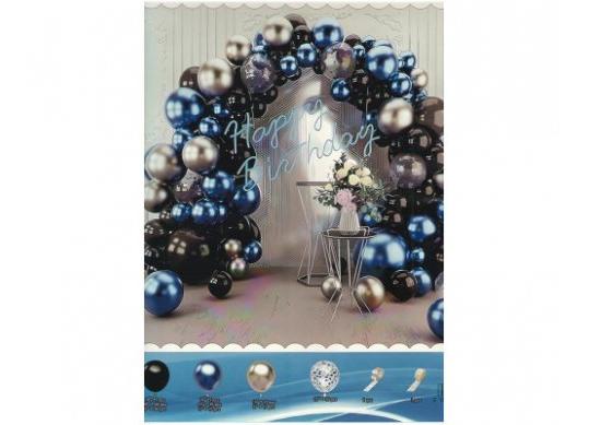 Baloane Happy Birthday 168buc Blue S11-7 09174