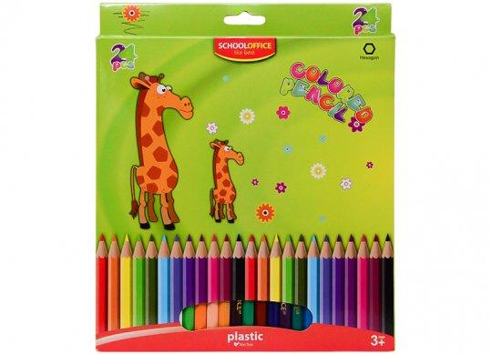 Creioane color 24 cul (plastic) SO33