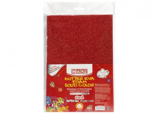 Hirtie gumata cu Sclipici Autoadeziva 20x30cm 2mm.Rosie MX61853