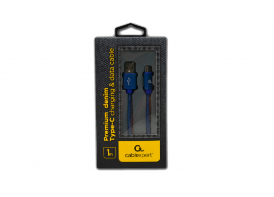 Cablu USB 1.0m Cablexpert (USB to Type-C) Denim AMCM-1M