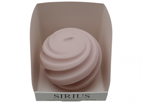 Lumanare parfumata sfera cu dungi mare 8.5*7.3cm SA022