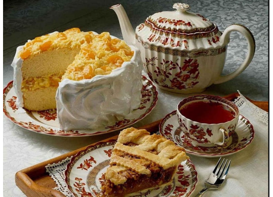 Tablou cu DIAMANTE 30x40 Ceai cu tarta de mere (fara sasiu) GLD62828