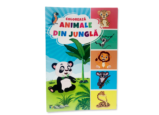 Carte coloram A4 CP animale din jungla C003927