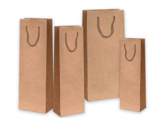 Punga hirtie craft pentru 1 sticla 12*12*41, cu miner de bumbac SH79879