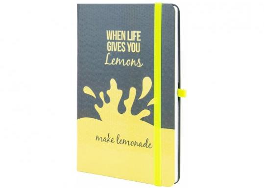 Agenda nedata cu elastic A5 128 foi Limonade (cop.tare) linii O20812-40