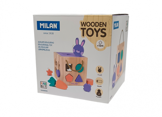 Joc educativ din lemn 17pcs geometrice 660505
