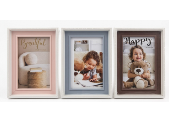 Rama foto 10x15cm (ML39-40)albastru,roz,cafeniu,cu suport 252328