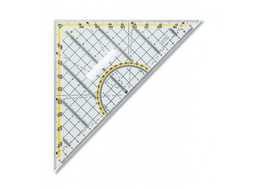 Echer+raportor Koh-i-Noor  plastic (cu miner) KH703044