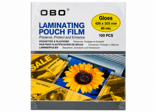 Folie pentru laminare A3, 80 microni, 426 × 303 mm, 100 buc 648426