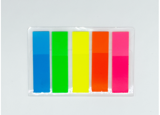 Notite autoadezive Economix 12x45mm/125foi (plastic/5culori) drept. E20945