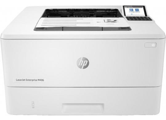 Printer HP LaserJet Ent M406dn, White,  A4, Duplex, up to 40 ppm, 1200 dpi,  1Gb,  Up to 100000 page 3PZ15AB19