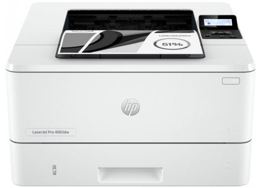 Printer HP LaserJet Pro M4003dw, White,  A4, Duplex, up to 40 ppm, 1200 dpi,  256MB,  Up to 80000 pa 2Z610AB19