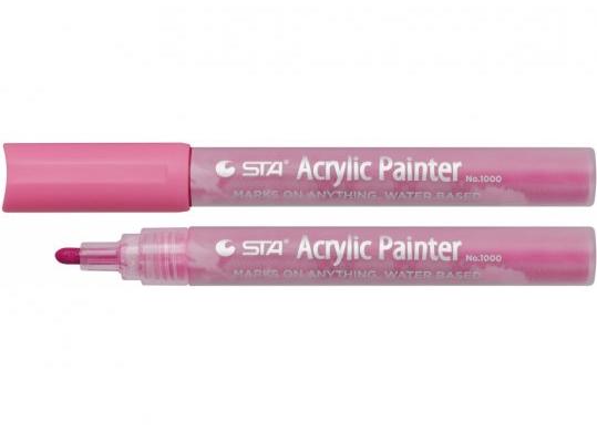 Marker Acrylic STA 1000 2-3mm Rose Red R417