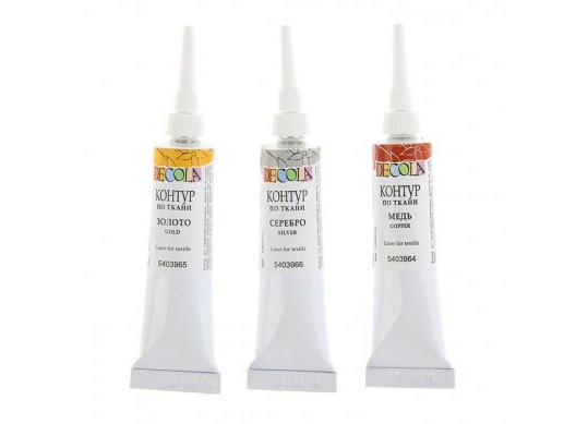 Contur acril texti SET metalicel Decola 3*18ml 5441376