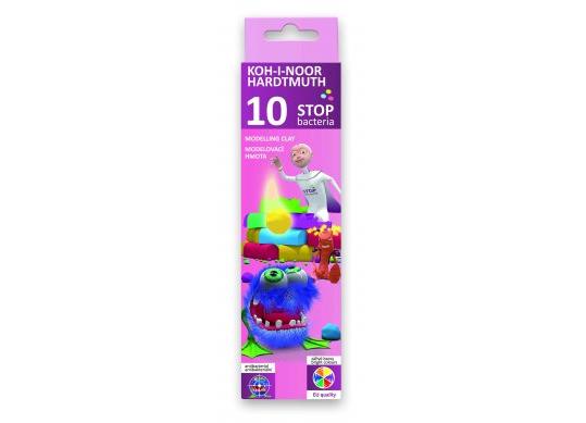 Plastilina Koh-i-Noor STOP Bacteria 10culori KH131810