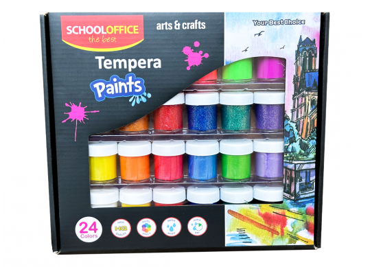 Tempera set 24cul.x20ml SchoolOffice MS48-1 FA-2204
