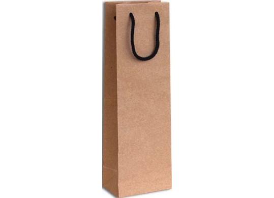 Punga hirtie pentru 1 sticla 20*9*39, cu miner de bumbac negru SH56962