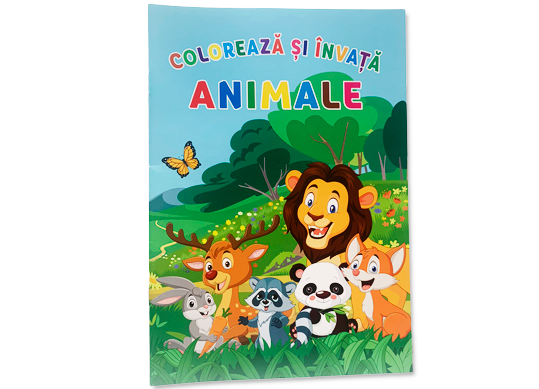 Carte coloram A4 CP Coloreaza si invata animale C002388