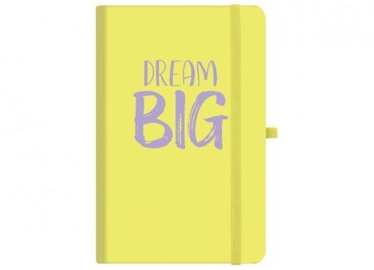 Agenda nedata cu elastic A5 128 foi Dream big (cop.tare) linii O20812-25