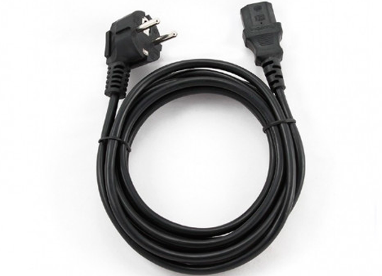 Cablu Power cord  3m, Schuko input and right angled C13 output,with VDE PC-186-VDE3M