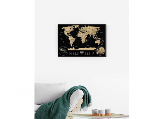 Harta Scratch-Travel Map Weekend Black gold 60x80 130722