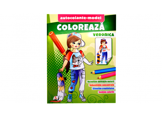 Carte coloreaza+autocol. Veronica CN666203