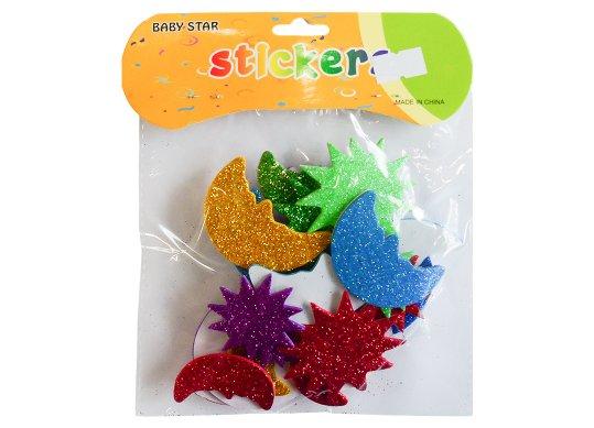 Accesorii Craft hirtie gumate Glitter/adezive Stele si Semiluna 218720