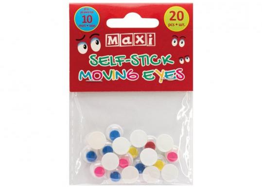 Ochi mobili autoadezivi color 10mm/20buc.Maxi MX61722