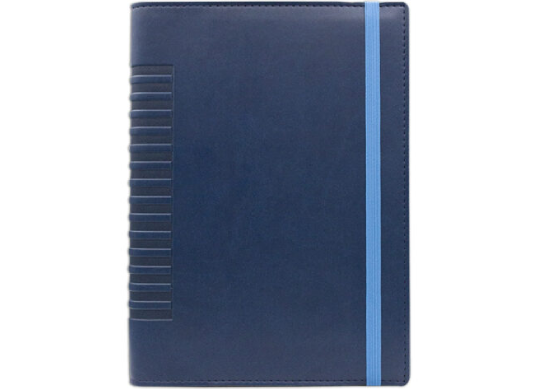 Agenda nedatata A5 de lux Cometa cu elastic Albastra CAG2129BL