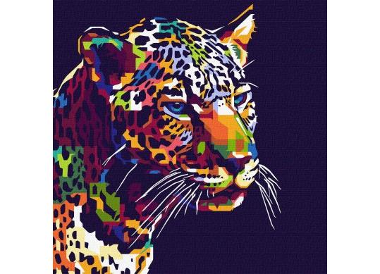 Tablou (40*40/cifre) Jaguar pop art KHO4293