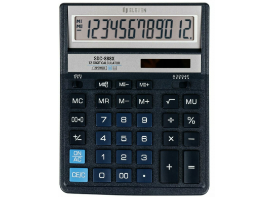 Calculator Eleven 12 digiti albastru SDC888XBL