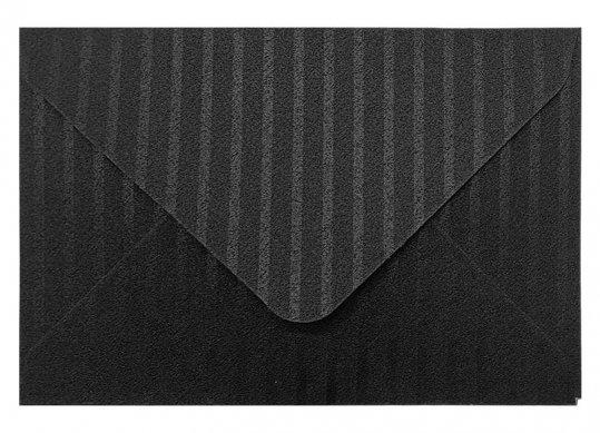 Plic C6 12x18cm 10buc Negru plastificat dungat ML48-5 1218N-5