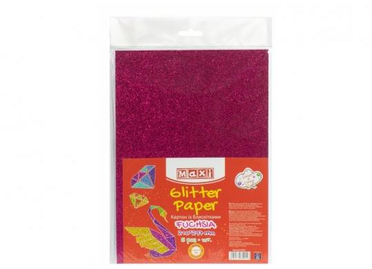 Carton cu sclipici 290gr/m2  A4 Fucsia MX61914