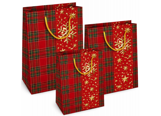 Punga hirtie laminata 18*11*23, Red Christmas SH56160