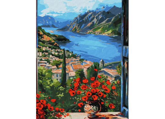 Tablou (40*50/cifre) Priveliste in munti KHO2904