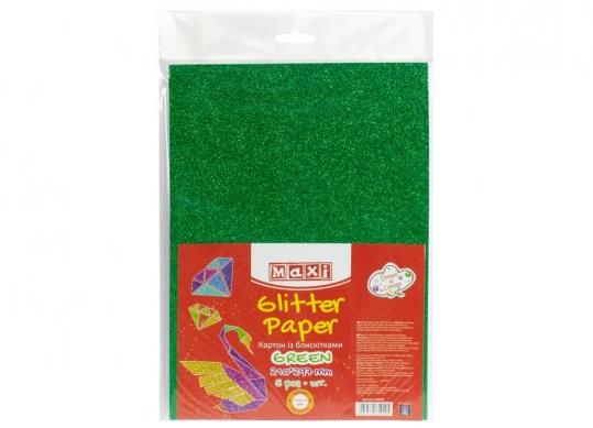 Carton cu sclipici 290gr/m2  A4 Verde MX61920