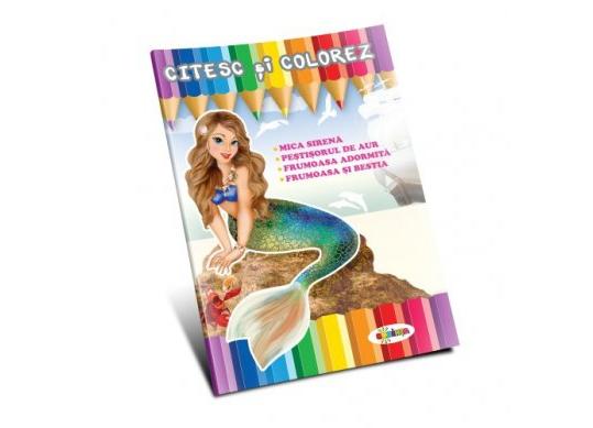 Carte Citesc si colorez Mica sirena PD0943