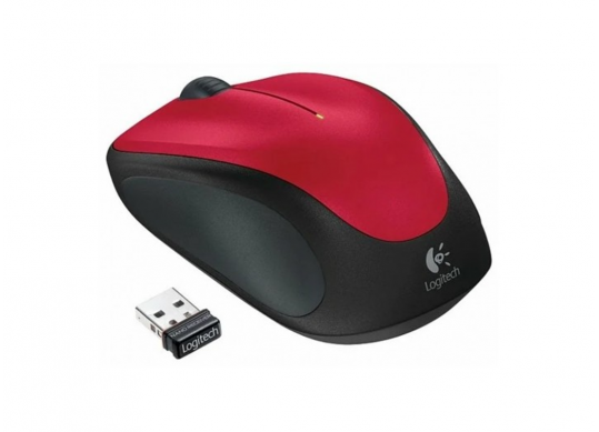 Logitech Wireless Mouse M235 Red, Optical Mouse, Nano receiver, Red/Black, Retail LO 910-002496