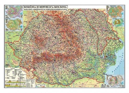 Harta Administrativa R. Moldova si Romania GHR7CD2.1