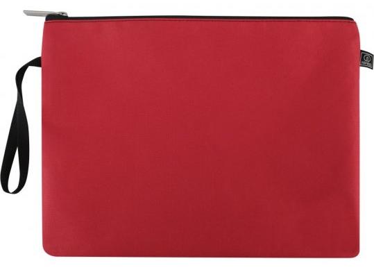 Mapa cu fermoar textil B5 28*22cm (rosu) O95223