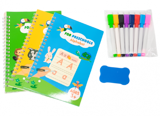 Carte Prescolarului scrie si sterge (4ex.+marker si burete) CD909